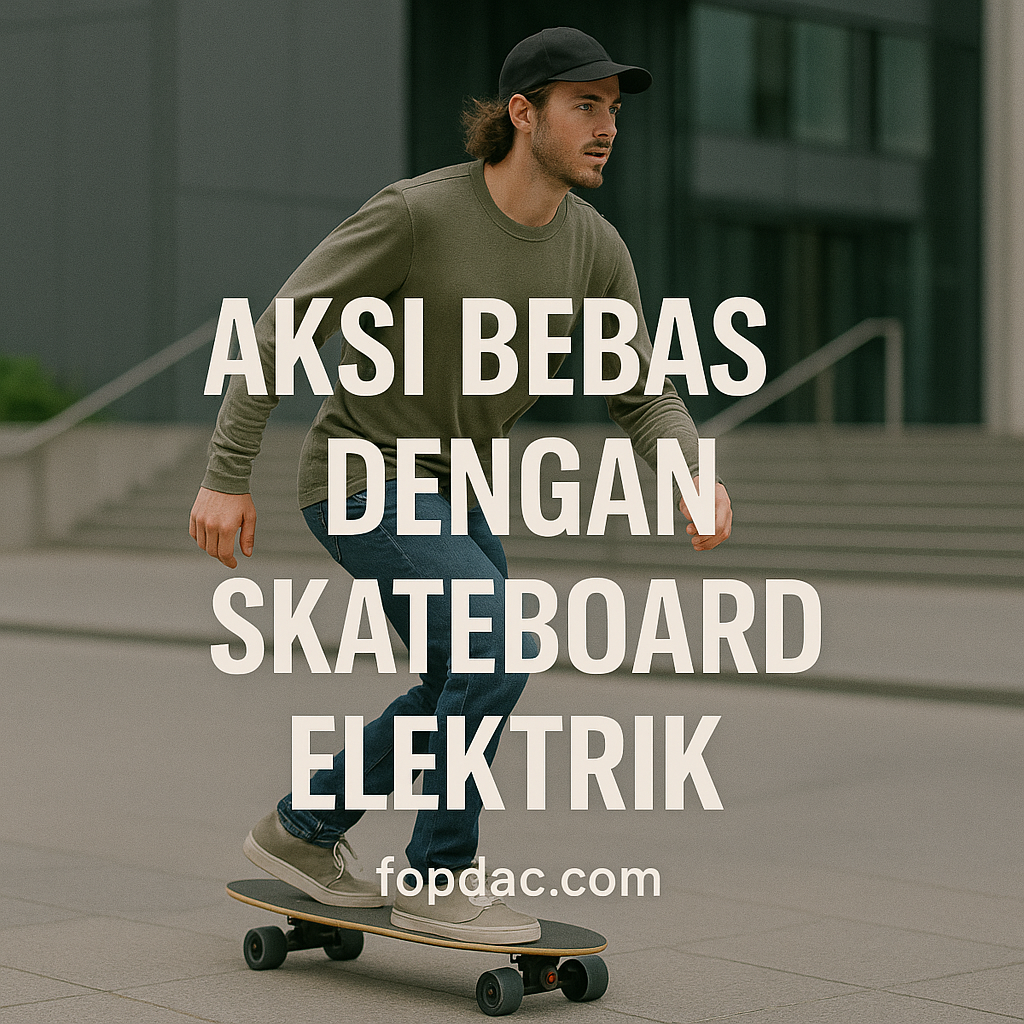 Aksi Bebas dengan Skateboard Elektrik